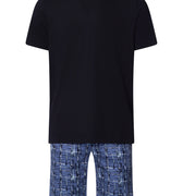 Night And Day S/Slv Pajama | Liquid Check 79267-2354